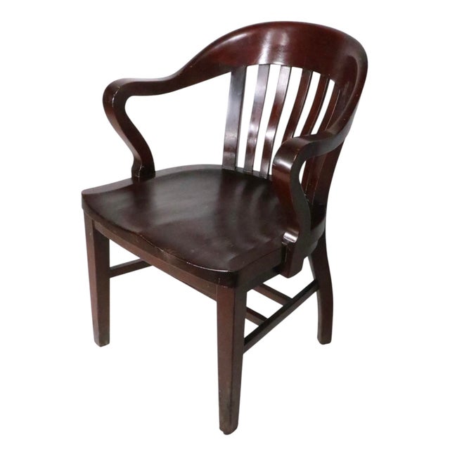 American Pr. Vintage Bank of England Jury Chairs by the Marble & Shattuck Furniture Company For Sale - Image 3 of 18