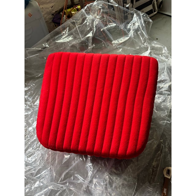 Red Ligne Roset Facett Armchair and Ottoman For Sale - Image 8 of 9