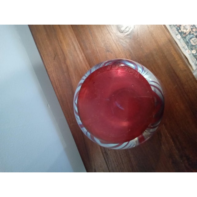 Modern 1980s Steven Correia Iridescent Pulled Feather Art Glass For Sale - Image 3 of 5