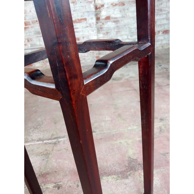Vintage Chinese Hand Carved Redwood Stand For Sale In Los Angeles - Image 6 of 10