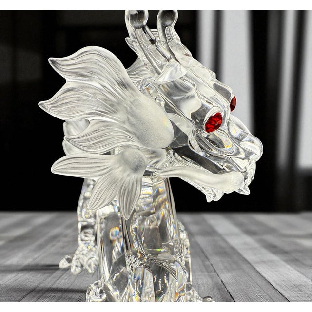 Glass Swarovski Crystal Dragon by Gabrielle Stamey, 1997 For Sale - Image 7 of 10