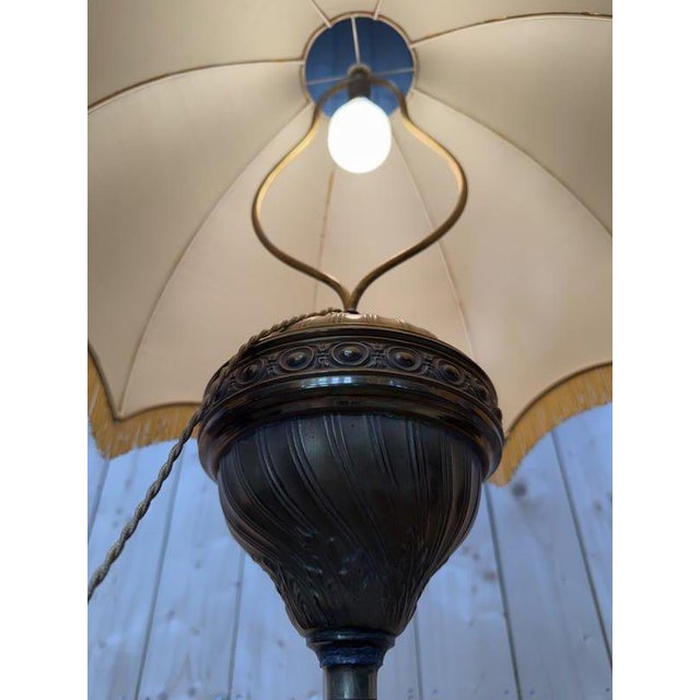 Napoleon III Style Bronze and Onyx Floor Lamp For Sale - Image 3 of 8