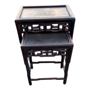 1960s Hongmu Style Nesting Tables - Set of 2