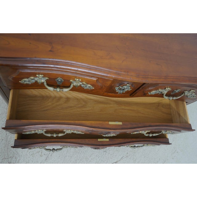 Davis Cabinet Company Davis Cabinet Cherry French Louis XV Commode Chest For Sale - Image 4 of 12