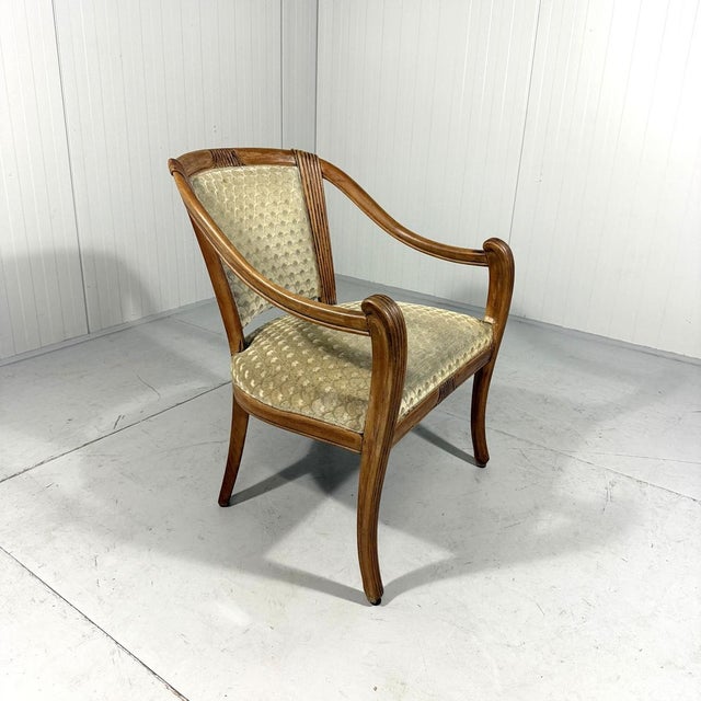Antique Armchair in Velour, 1900s For Sale - Image 12 of 18