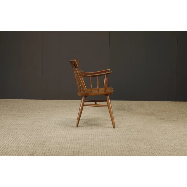 Mid-Century Willett Furniture Company Solid Cherry Spindle-Back Armchairs For Sale - Image 12 of 18