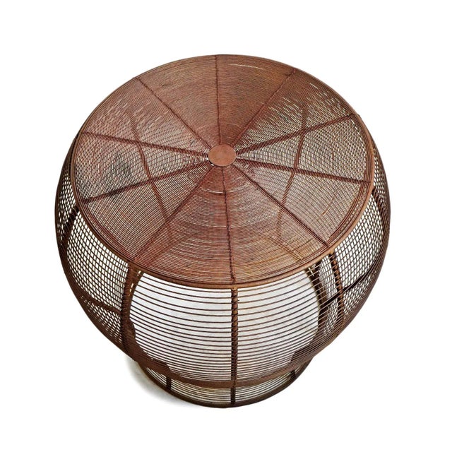 Farmhouse Vintage Outdoor/Indoor Industrial Farmhouse Wire Side Table For Sale - Image 3 of 5