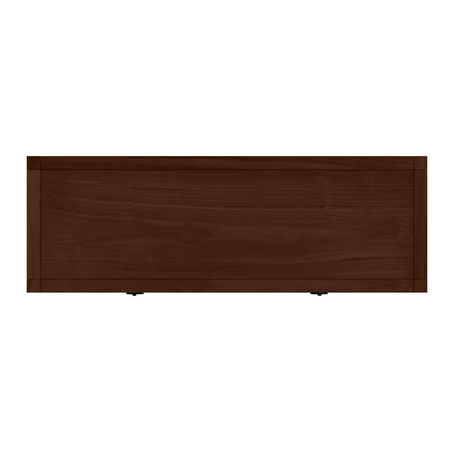 Wood Lark 44 in. W Rectangular Wood 2 Drawer Console Table with Lower Open Shelf, Walnut For Sale - Image 7 of 8