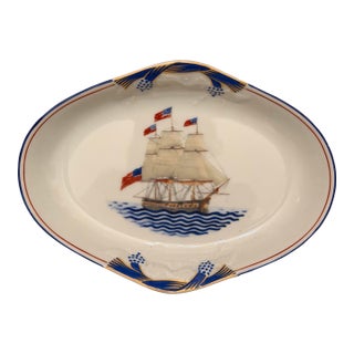 Vintage Mottahedeh Maritime Ship Dish For Sale
