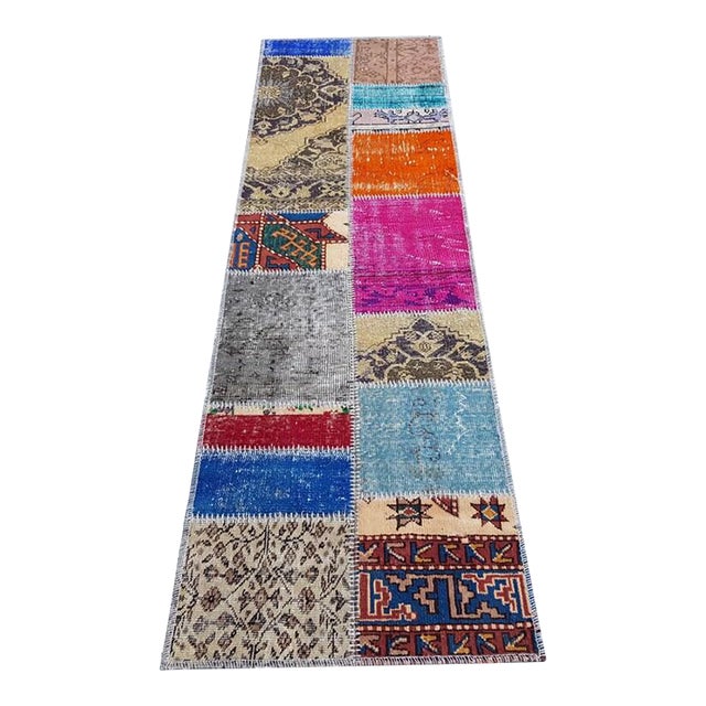 Accent Vintage Wool Runner For Sale