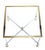 Transparent Pair Mid Century Modern Square Chrome X Base End Side Coffee Tables Stands For Sale - Image 8 of 9
