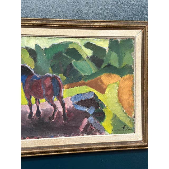 Harald Fredriksson, Häst II, 1950s, Oil Painting on Canvas, Framed For Sale - Image 17 of 18