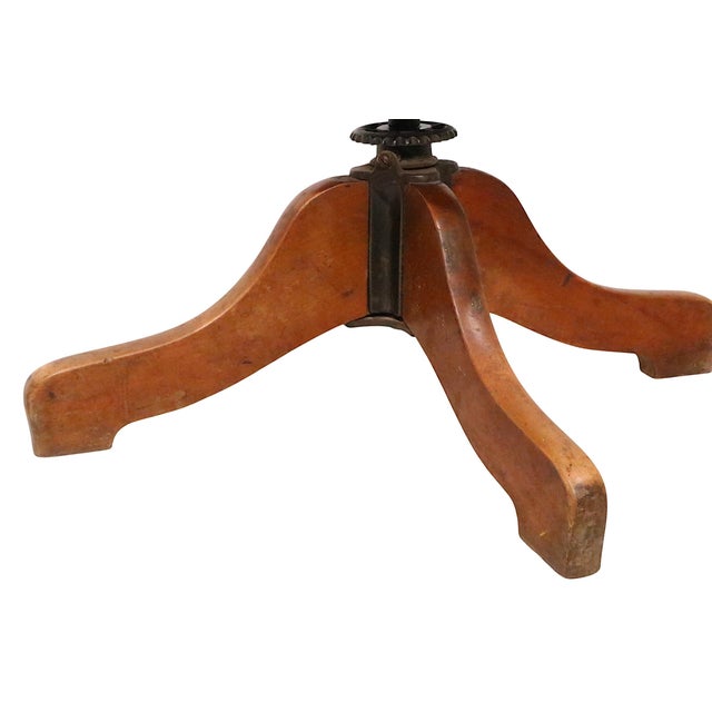 Late 19th Century Late 19th Century Victorian Oak Swivel Desk Chair For Sale - Image 5 of 14