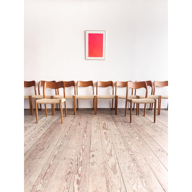 Model 71 Dining Room Chairs by Niels O. Møller for J.L. Møllers, Set of 10 For Sale - Image 16 of 18