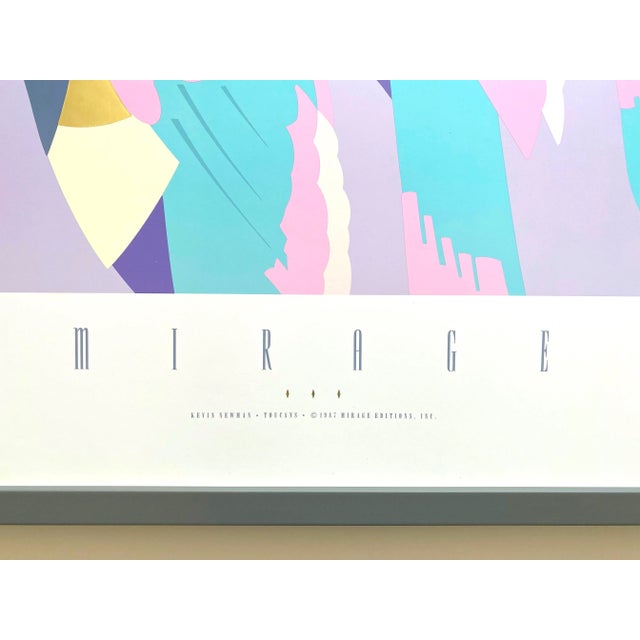 Lavender Kevin Newman Vintage 1987 " Toucans " Contemporary Fine Art Lithograph Print Framed Poster For Sale - Image 8 of 13