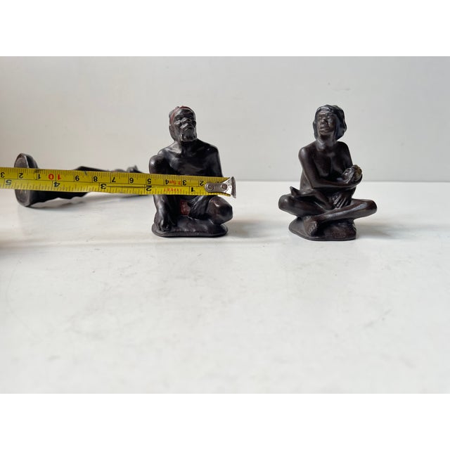 Aboriginal Indigenous Figurines from Darbyshire Pottery, 1950s, Set of 3 For Sale - Image 12 of 14
