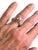 Unique sterling silver ring with a large pink mauve color natural Pearl. Made with a comfortable band, this ring is also...