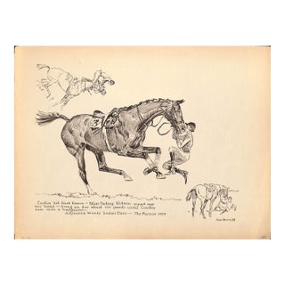 1930s Cuckoo Hit First Fence Adjacent Hunts Ladies Race 1929 Reproduction For Sale