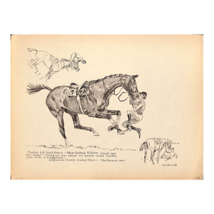 1930s Cuckoo Hit First Fence Adjacent Hunts Ladies Race 1929 Reproduction