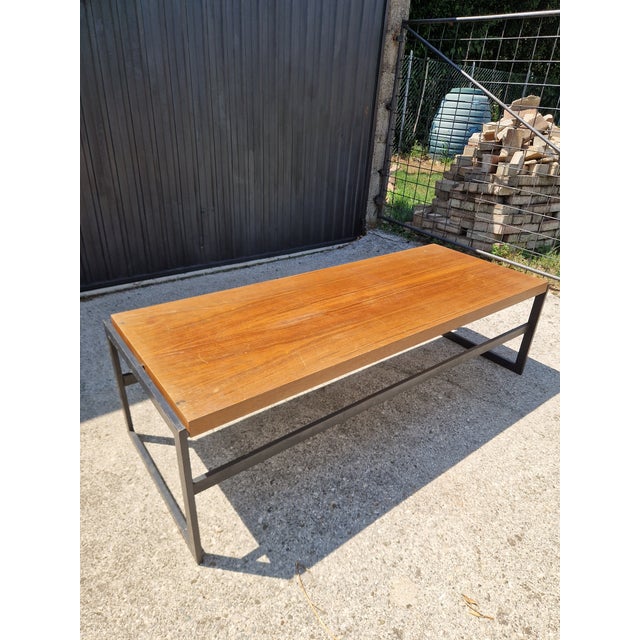 Brown Vintage Double-Sided Coffee Table, 1970s For Sale - Image 8 of 18