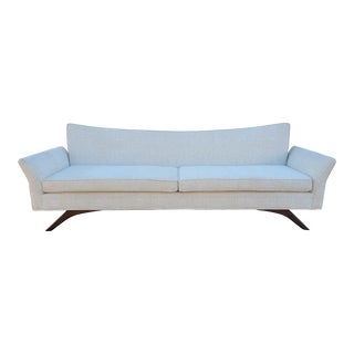 Mid Century Curved Back Sofa For Sale