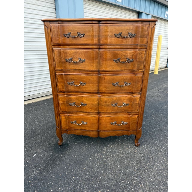 1970s 1970s Vintage French Provincial Highboy Dresser/Chest For Sale - Image 5 of 11