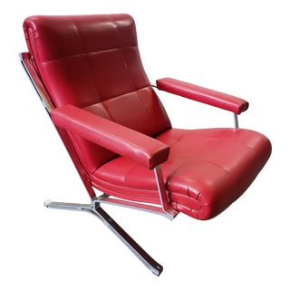 Mid-Century Red Lounge Chair, 1970s For Sale