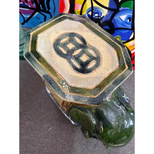 1970s Large Elephant Garden Table Stool For Sale - Image 4 of 6