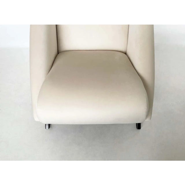 Italian Gio Ponti Style Geometric Club or Lounge Chairs - a Pair For Sale In Dallas - Image 6 of 9