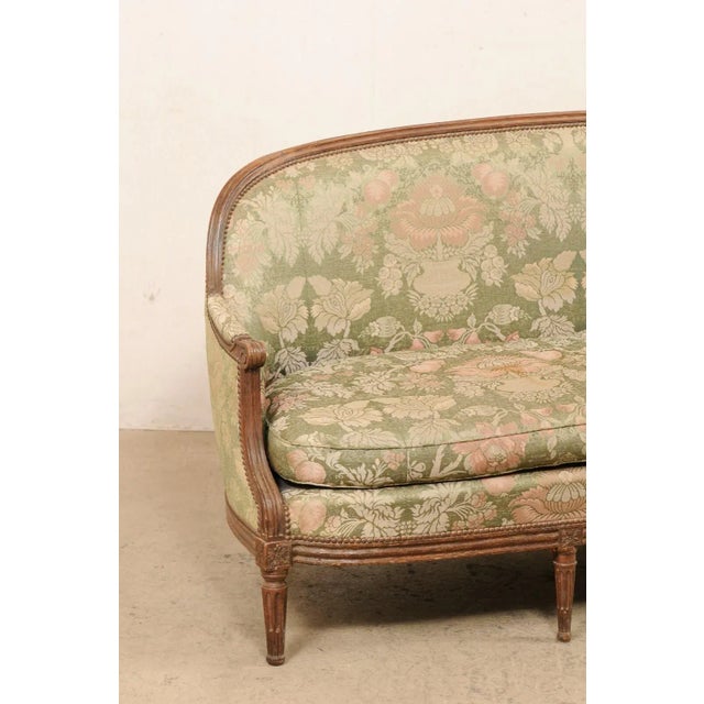 Wood 19th Century Swedish Gustavian Upholstered Tub Sofa For Sale - Image 7 of 10