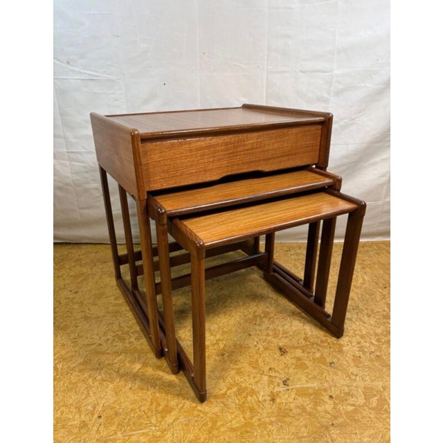 Vintage British Teak Nest of Tables from G-Plan, 1960s, Set of 3 For Sale - Image 6 of 10