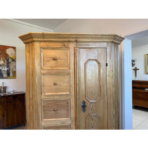 Biedermeier Farmhouse Bread Cupboard For Sale - Image 4 of 12