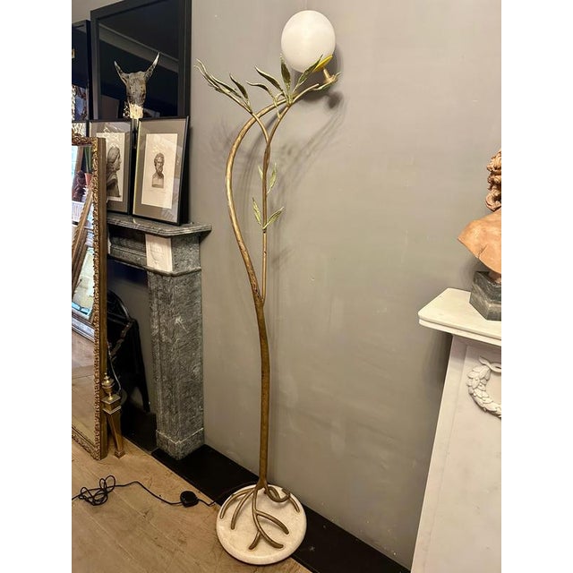 Large French Olivia Floor Lamp by Jean Claude Mahey, 1980s For Sale - Image 11 of 14