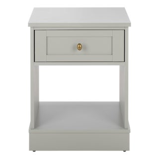 Shafa Side Table in Light Grey / Brass For Sale