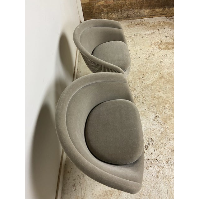 Gray Knoll Platner Mohair Lounge Chairs - Set of 2 For Sale - Image 8 of 10