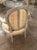 18th Century 18th Century French Louis XVI Carved and Painted Armchair For Sale - Image 5 of 7