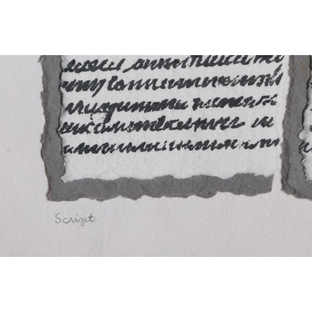 1980s Anne Youkeles, Script, Collage For Sale - Image 5 of 7