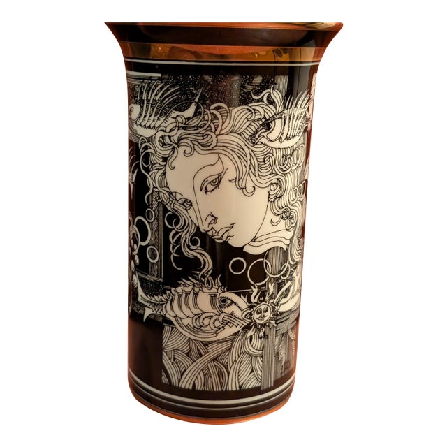 Hungarian Endre Szasz for Hollohaza Porcelain Vase For Sale