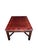 A beautiful coffee or occasional table by Henkel Harris in banded flame mahogany and satinwood or tulipwood inlay, with...