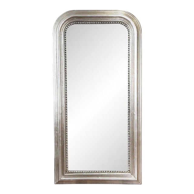 Matthew Izzo Home Waverly Large Wall Mirror - Silver Leaf For Sale