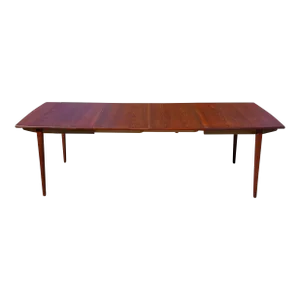 Mid 20th Century Swedish Teak Extendable Dining Table | Includes Two Leafs