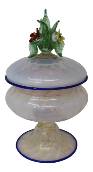 Vintage 1940s Murano Glass Compote