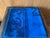 Electric Blue Vintage Turkish Rug Pillow 18x18 For Sale - Image 13 of 13