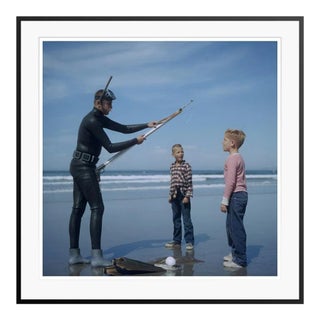 Spear Fishing in San Diego 1956 by Slim Aarons Framed C-Print For Sale