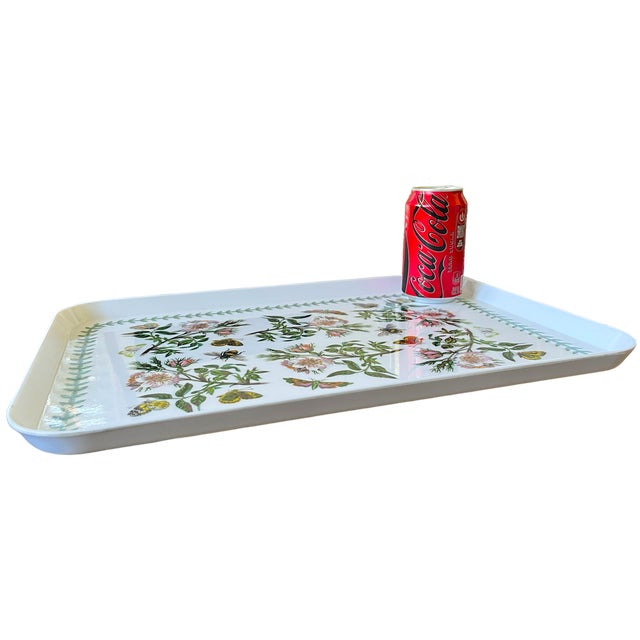 English Vintage Portmeirion Botanic Garden Dog Rose Melamine Serving Tray by Susan Williams-Ellis For Sale - Image 3 of 11