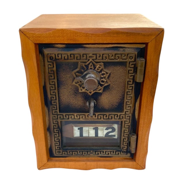 Art Deco Antique Art Deco Postal Door Repurposed as Lock Box Bank For Sale - Image 3 of 13