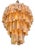 Murano Glass Chandelier in Amber Opal from Justfurnituress SRL For Sale