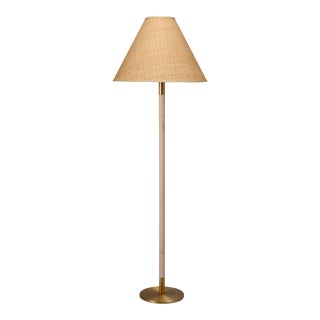 Jamie Young Morgana Floor Lamp with Raffia Shade For Sale