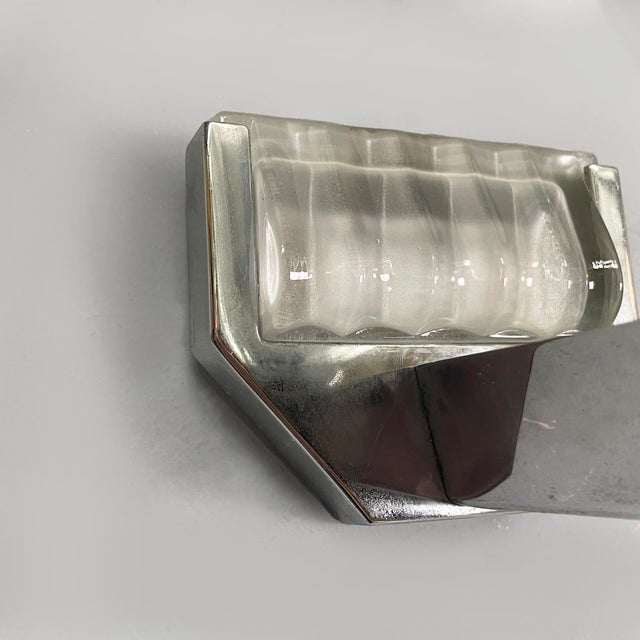 Italian Art Deco Wall Lamps in Glass and Metal, 1930s, Set of 2 For Sale - Image 14 of 17
