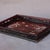 Late 20th Century Vintage Zitan Wood Tray With Mother-of-Pearl Dragon & Phoenix Inlay For Sale - Image 5 of 8
